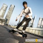 Riding Teamgee Skateboard