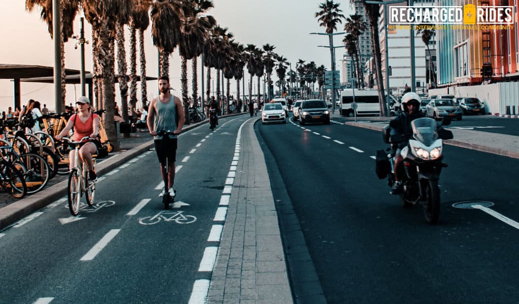 Tel Aviv, Israel Bike and Scooter Lanes