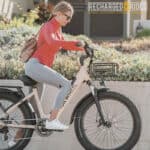 Woman on Fat Tire Electric Bike